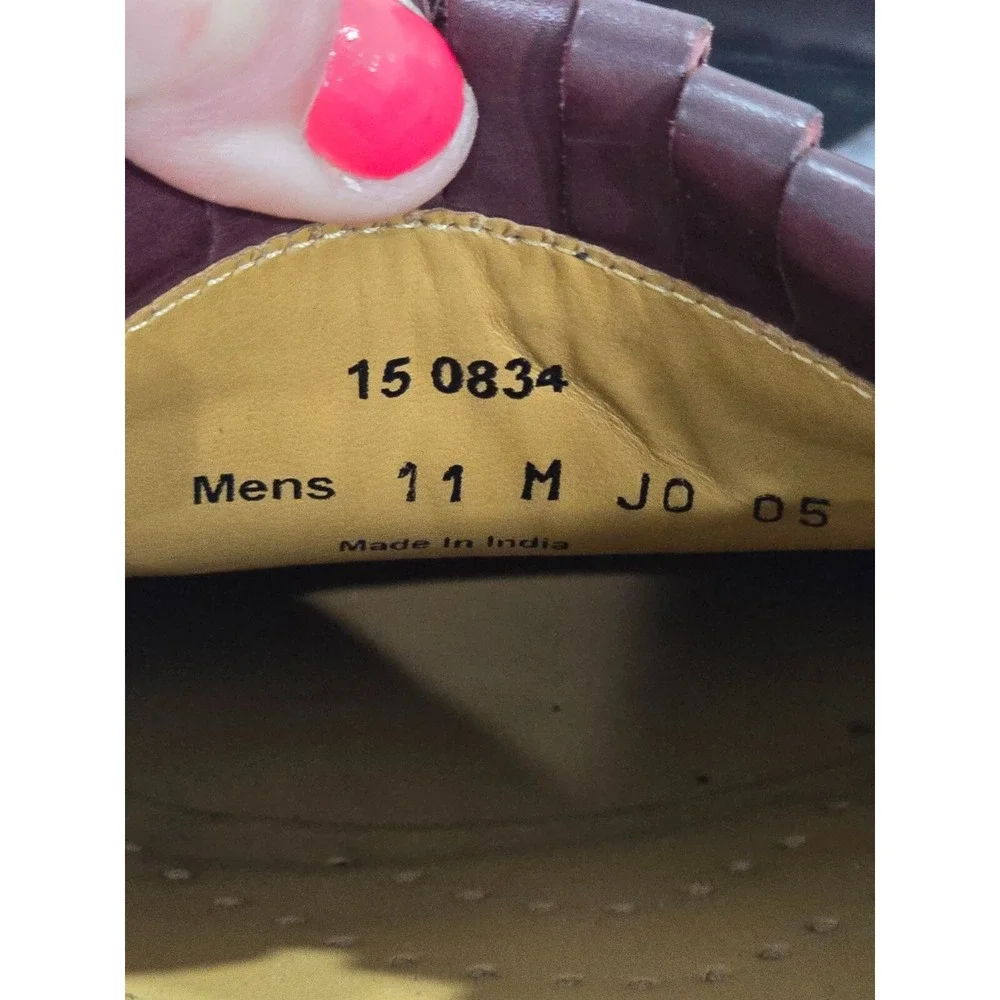 Johnston Murphy Men's Red Brown Leather Tassel Slip On Shoes Size 11 150834‎